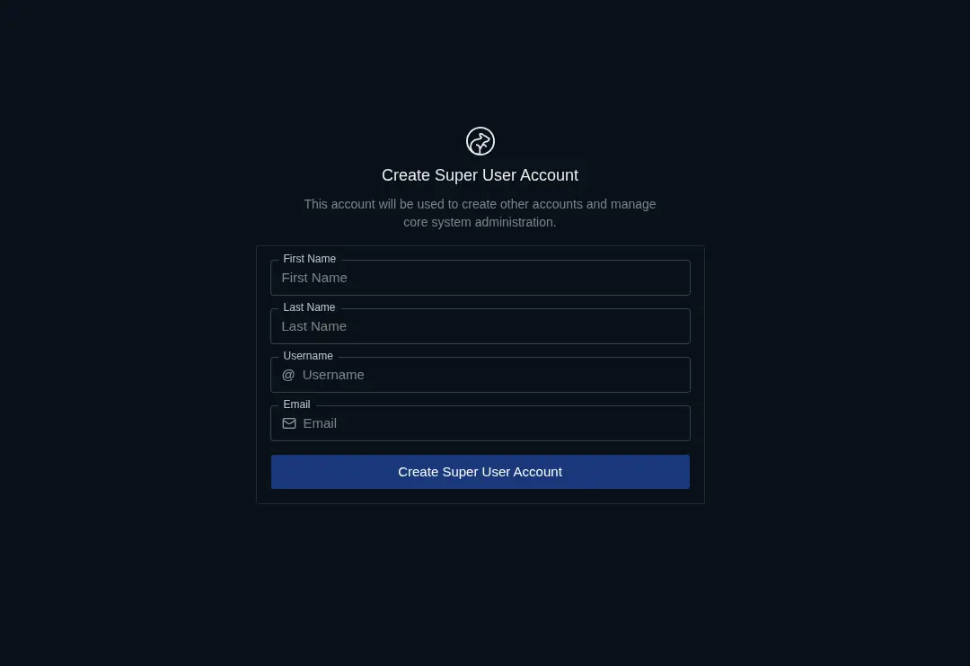 Create Super Admin User
