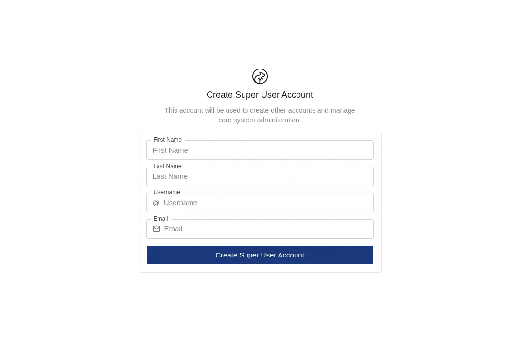 Create Super Admin User